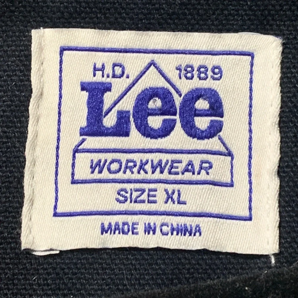 Lee Jacket Mens XL LM33JK686 Black Sherpa Lined Hooded Workwear EUC